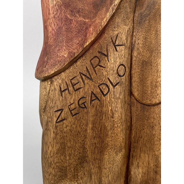 Wood Henryk Zegadlo, Lovers, 1980s, Wood For Sale - Image 7 of 11
