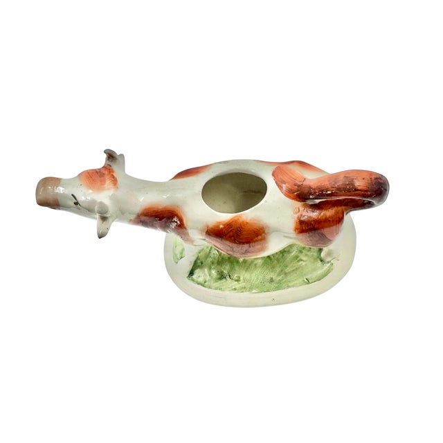 Ceramic Mid 19th Century Staffordshire Cow Creamer For Sale - Image 7 of 9