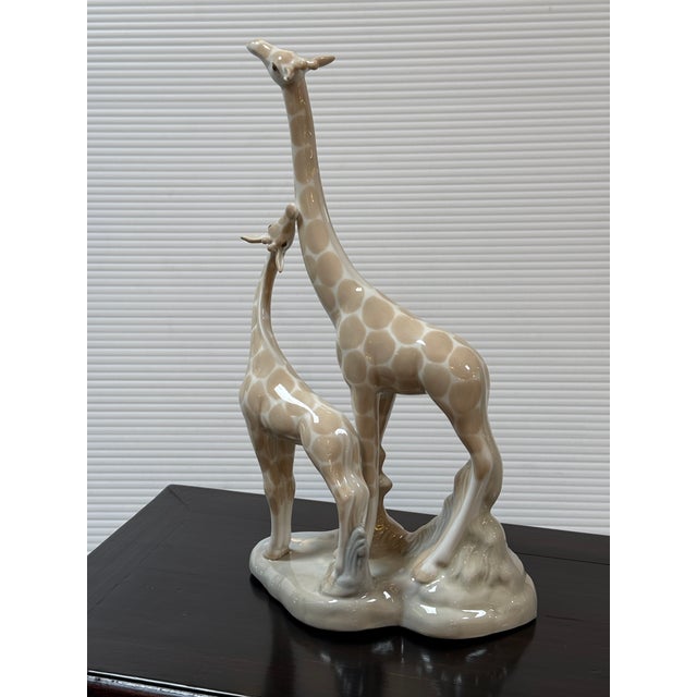 Ceramic Miquel Requena Giraffe and Calf Porcelain Figurine, Signed For Sale - Image 7 of 12