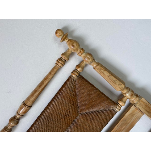 Brown Vintage Coastal Organic Pickled Ash & Woven Rush Twin Headboards – Pair For Sale - Image 8 of 12