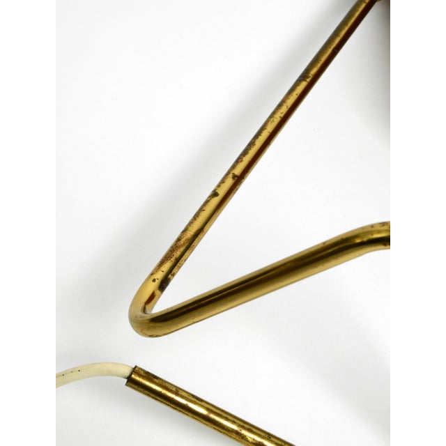 Large Mid-Century Modern Brass Table Lamp with Brick Red Shade, 1950s For Sale - Image 11 of 18