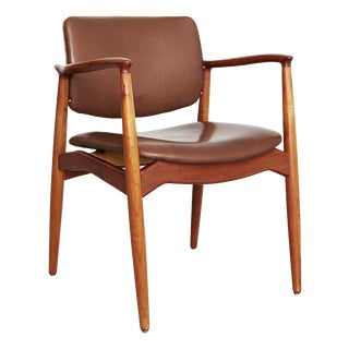 Vintage Captain's Chair in Teak by Erik Buch for Ørum Møbler, 1960s For Sale