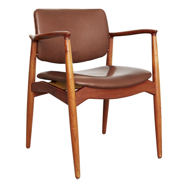 Vintage Captain's Chair in Teak by Erik Buch for Ørum Møbler, 1960s For Sale
