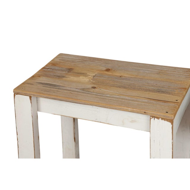 Custom Farmhouse Side Tables, a Pair For Sale In Tampa - Image 6 of 9
