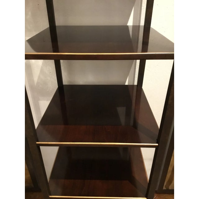 Sherrill Furniture Transitional Sherrill Co. Wood and Gold Etagere For Sale - Image 4 of 6