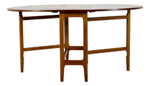 Drop-Leaf Dining Table in Teak, 1960s