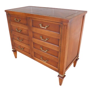 Lane Hollywood Regency Fruitwood Cedar Lined Vertical 2 Door Chest 37"w For Sale