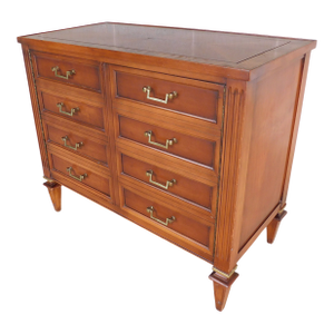 Lane Hollywood Regency Fruitwood Cedar Lined Vertical 2 Door Chest 37"w