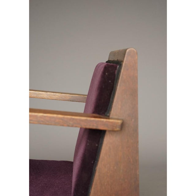 Art Deco Dutch Lady Armchair in Oak, 1920s For Sale - Image 10 of 18