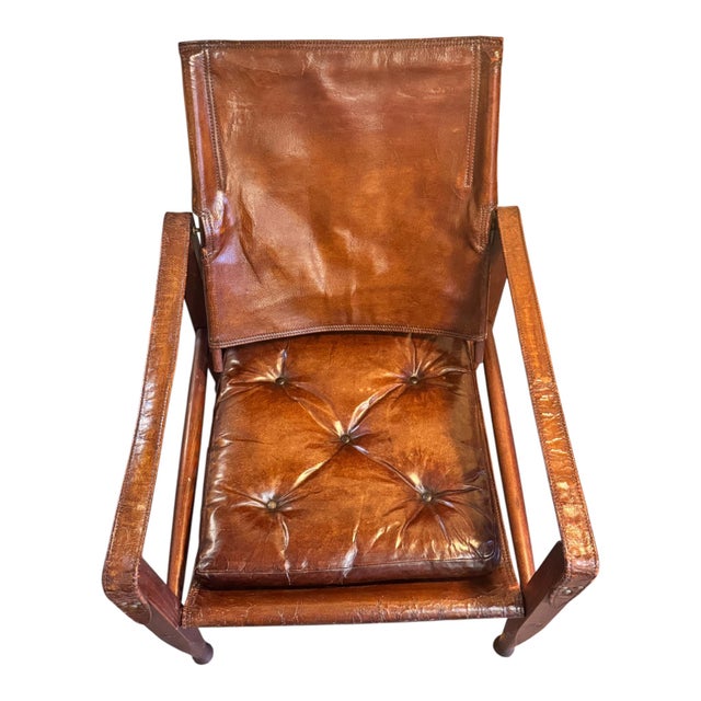 An exceptional mid-century example of Kaare Klint's iconic Safari Chair, designed in 1933 and manufactured in Copenhagen...