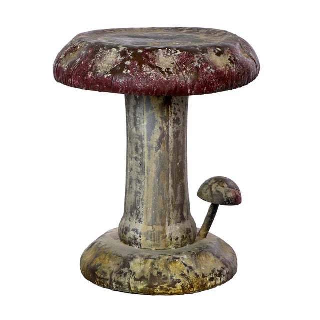 Rustic Matthew Izzo Home Alice Metal Mushroom Stool For Sale - Image 3 of 3