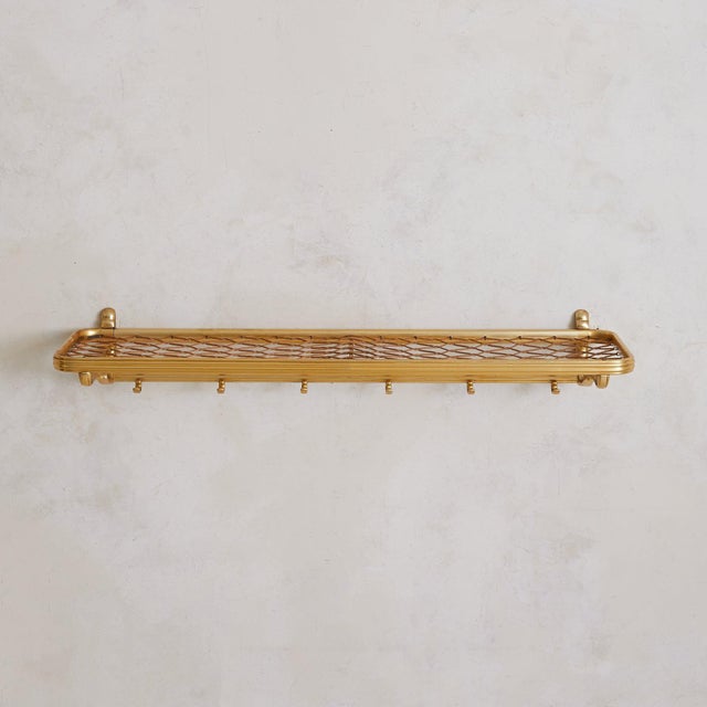 Modern Austrian Brass + Rope Wall-Mounted Coat Rack, 1960s For Sale - Image 3 of 9
