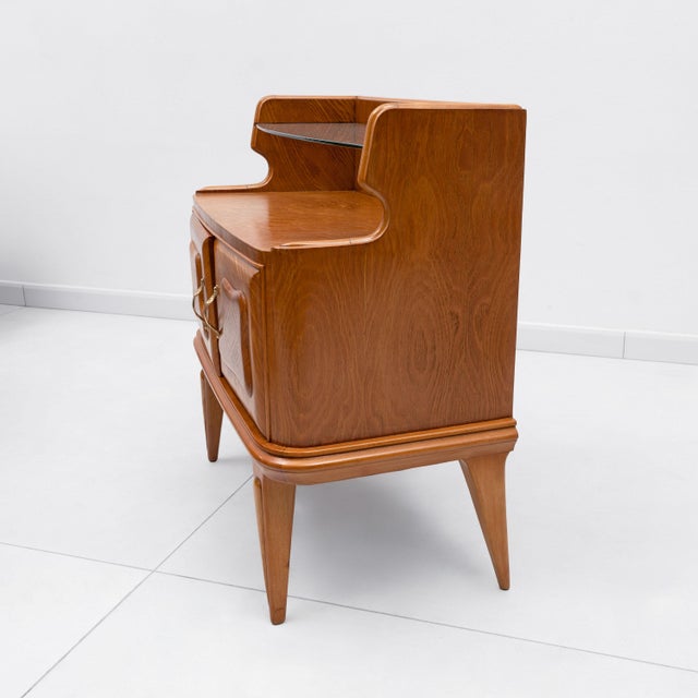 Wood Mid-Century Modern Nightstands in Ashwood, Italy, 1950s, Set of 2 For Sale - Image 7 of 10