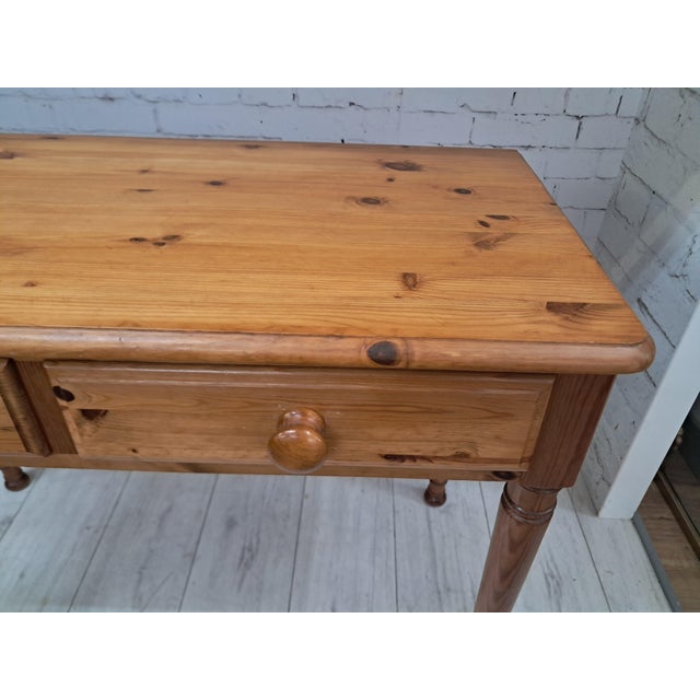 Vintage Pine Hall Console Table, 1980 For Sale - Image 16 of 18