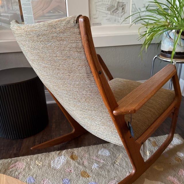 Søren Georg Jensen Model-100 Teak Rocking Chair for Kubus Møbler For Sale - Image 10 of 12