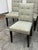 Crate & Barrel Tufted Parsons Dining Chairs, Set of Four For Sale - Image 11 of 12