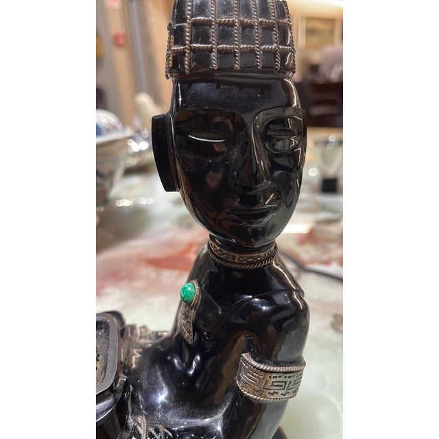 Silver 20th Century Chacmool Mexican Sculpture For Sale - Image 8 of 12