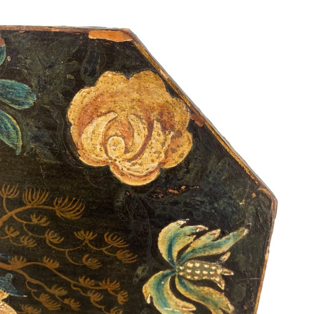 Early 19th Century Rare American Japanned Federal Pole Screen Circa 1800 For Sale - Image 5 of 10