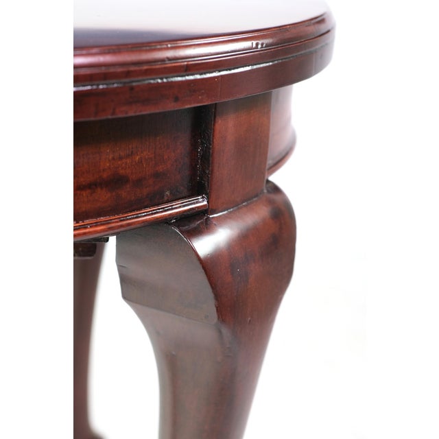 Vintage 35 In. Round Mahogany Side Accent Table For Sale - Image 6 of 10