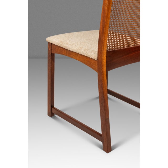 Set of Four ( 4 ) Mid-Century Modern High-Back Cane-Back Dining Chairs by Milo Baughman for Directional, Usa, C. 1950s For Sale - Image 14 of 18