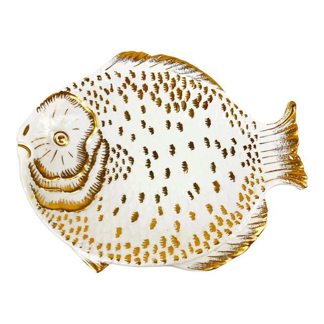 Vintage Mid-Century Modern Italian Fish Plate For Sale
