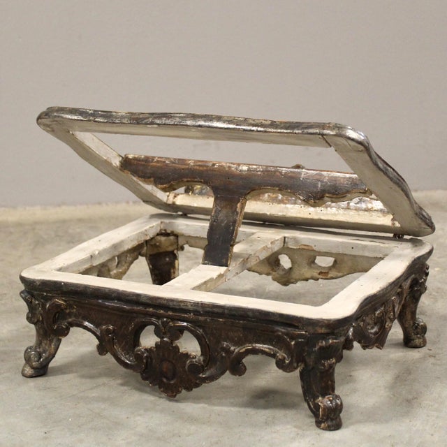 Wood 18th Century Laquered Table Lectern, Italy For Sale - Image 7 of 14