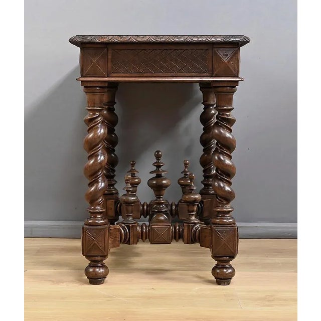 Small Louis XIII Desk in Oak For Sale - Image 12 of 18