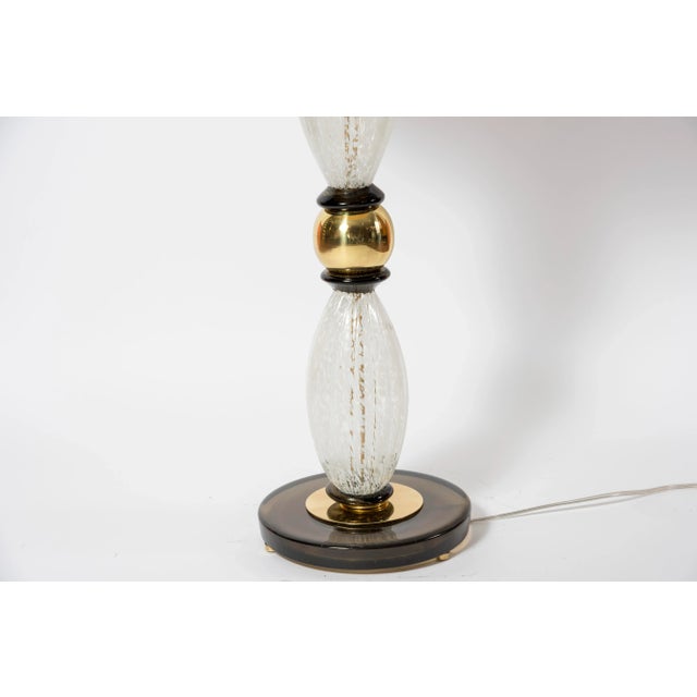 Murano Glass Table Lamps in the Style of Gino Cenedese, 1980s, Set of 2 For Sale - Image 6 of 7