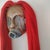 Gothic Original Joel Huff Southern Gothic Folk Mask Titled "Crimson Ghost". For Sale - Image 3 of 9