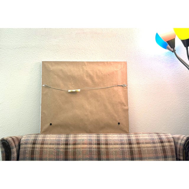 Wood Late 20th Century Vintage Limited Edition Signed Print of Battleship at Sunset on Mediterranean Sea For Sale - Image 7 of 9