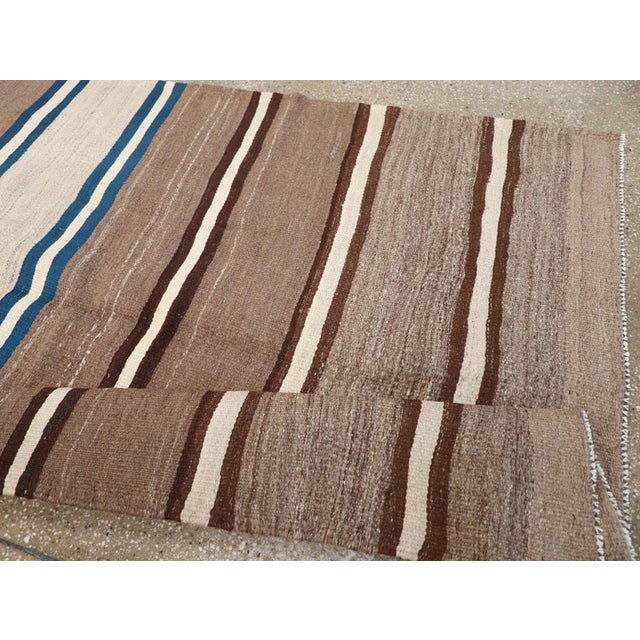 Textile Galerie Shabab Collection Mid-20th Century Persian Flatweave Kilim Wide Gallery Runner For Sale - Image 7 of 8