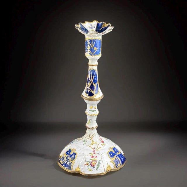 Enamel Candlestick attributed to South Staffordshire / Bilston, 1765-1775 For Sale - Image 13 of 13