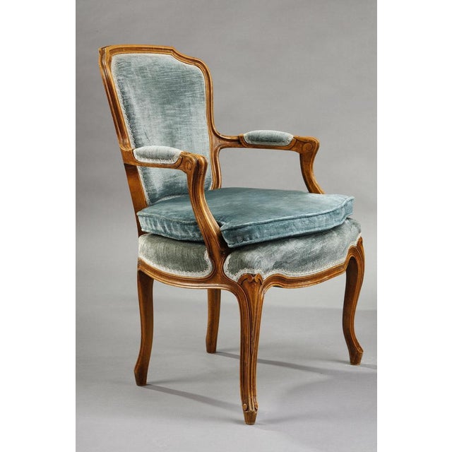 Wood 19th Century Louis XV Rococo Armchairs, 1880s, Set of 2 For Sale - Image 7 of 18
