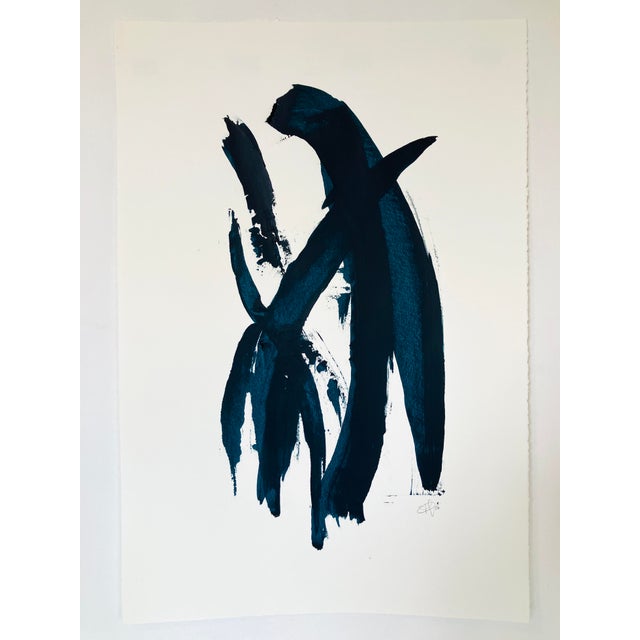 color study in Navy #13 contemporary abstract acrylic painting Part of a series of painting done in Beautiful shades of...