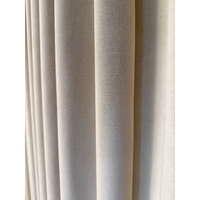 The Shade Store The Shade Store Ripple Fold Velvet Drapery Panel - "Velvet Cream", Blackout Lined - 110"w X 94"h For Sale - Image 4 of 8