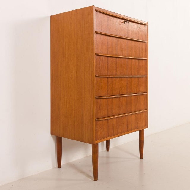 Danish Teak Chest of Drawers, 1960s For Sale - Image 12 of 13