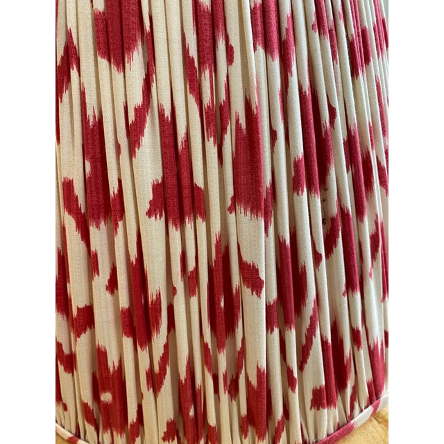 Beautiful ikat lampshade nearly new; custom made one of a kind
