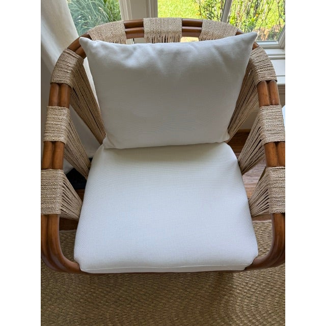 Palecek Strings Attached Arm Chair, Light - Set of 2 For Sale - Image 10 of 14