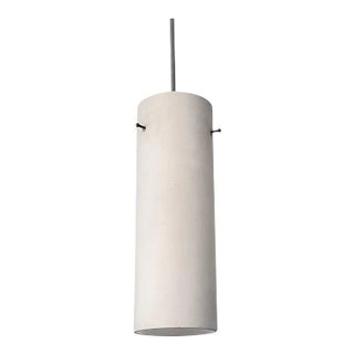 Mid-Century Modern Frosted Glass Cylinder Pendant For Sale