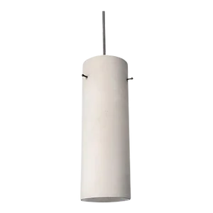 Mid-Century Modern Frosted Glass Cylinder Pendant