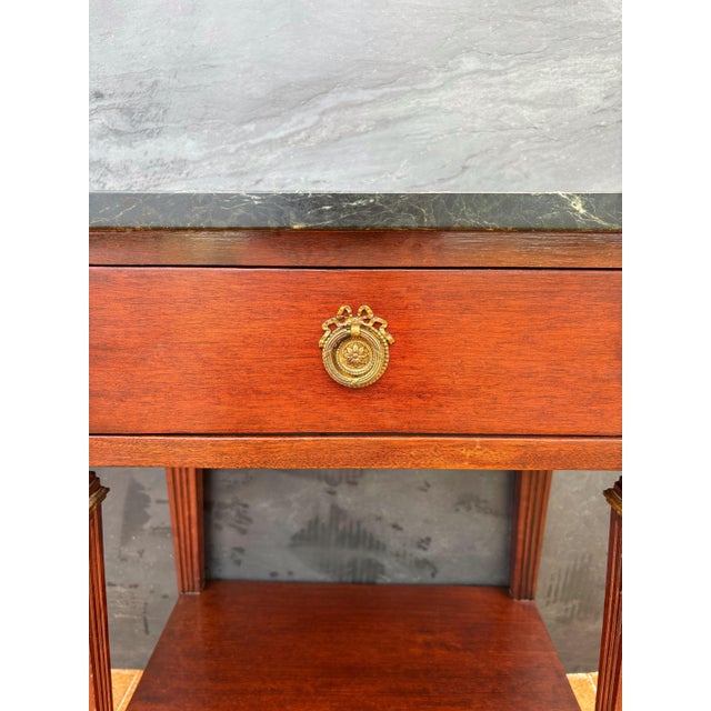 Pair of French Louis XVI Style Nightstands With Marble Tops, 20th Century For Sale - Image 14 of 14