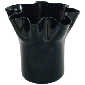 Mid-Century Black Blown Murano Glass Vase, 1960s