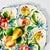 Ceramic 1960s Vintage Majolica Italian Nove Rose Boho Chic Oval Divided Serving Platter With Trompe L’Oeil Peaches Handle For Sale - Image 7 of 14