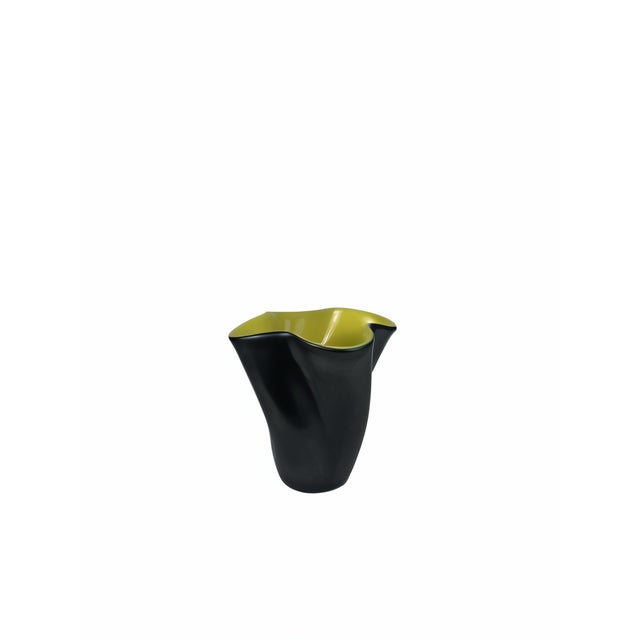 Yellow Bicolore Corolle Vase by Fernand Elchinger, 1950s For Sale - Image 6 of 6