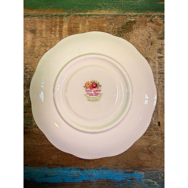 Vintage Royal Albert "Somerset" Fine English Bone China Tea Cup & Saucer For Sale - Image 9 of 10