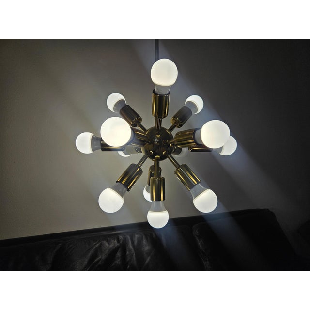 Mid-Century Space Age Sputnik Chandelier, 1970s For Sale - Image 12 of 16