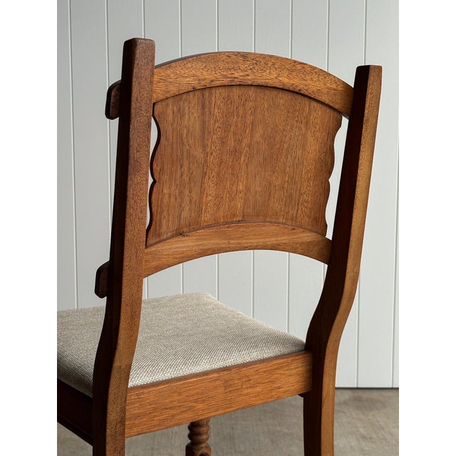 Set of Four Antique English Oak Dining Chairs, C. 1900 For Sale - Image 12 of 18