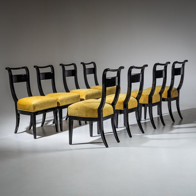 Biedermeier Dining Chairs, Early 19th Century, Set of 8 For Sale - Image 3 of 16