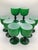 Mid-Century Modern Vintage Carlo Moretti Italy Green White Cased Glass Wine Water Glasses - Set of 8 For Sale - Image 3 of 7
