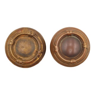 Antique 1920s Louis XIV Corbin Brass Dummy Door Knob Set For Sale
